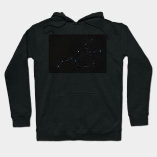 Ursa Major constellation, stars with spikes connected by lines Hoodie